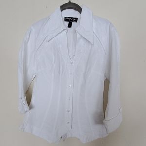 Women's White Embroidered Top